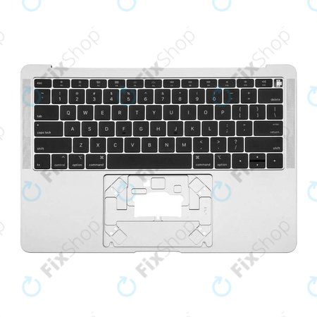 Apple MacBook Air 13" A1932 (2018 - 2019) - Cadre clavier supérieur + clavier US (Argent)