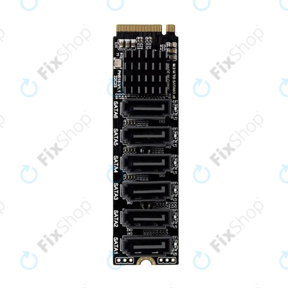Carte d'extension M.2 NVMe avec 6 ports SATA III
