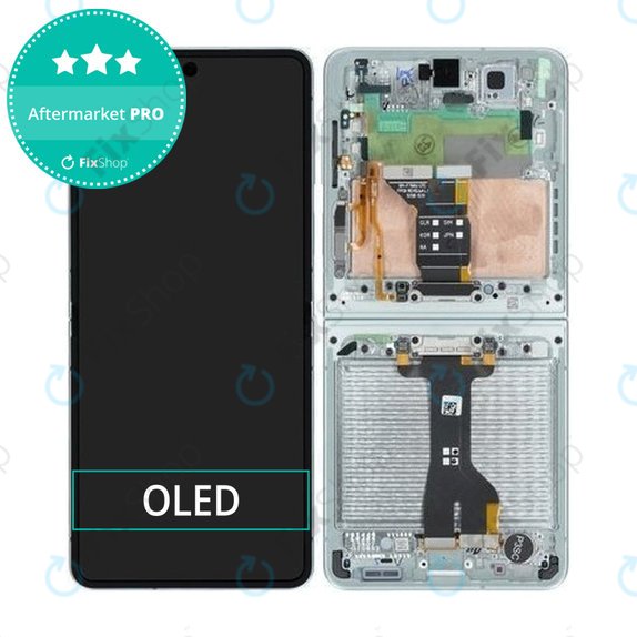 Samsung Galaxy Z Flip 7 F766B - Écran LCD + Écran tactile + Cadre (Mint) OLED