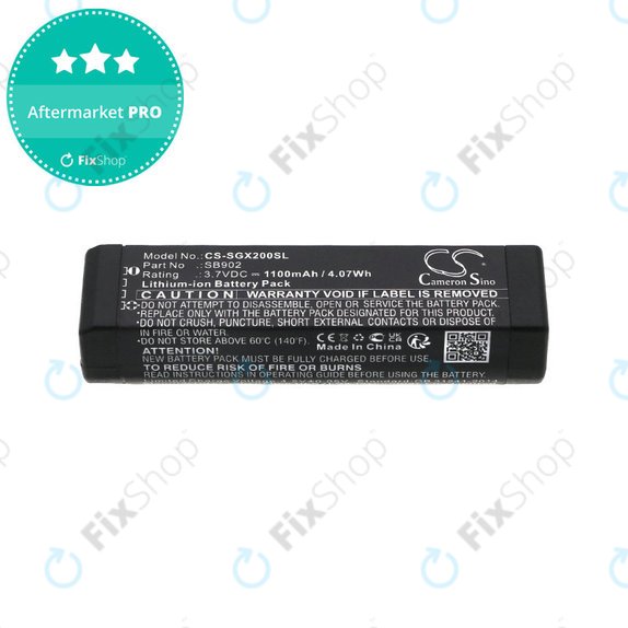 Batterie pour Shure GLXD1, 2, MXW2, 1100mAh, Li-Ion, 3.7V, SB902, HQ