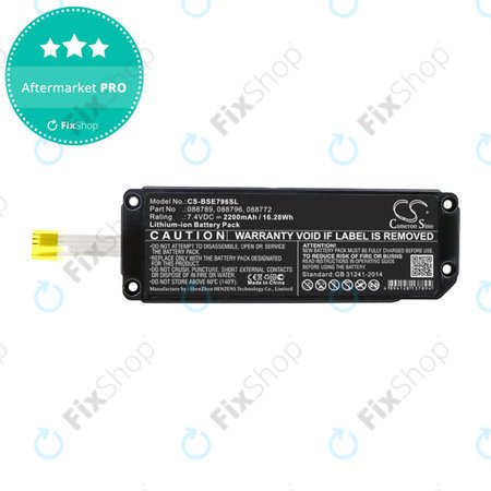 Batterie pour Bose Soundlink Mini 2, 2200mAh, Li-Ion, 7.4V, 088789, HQ