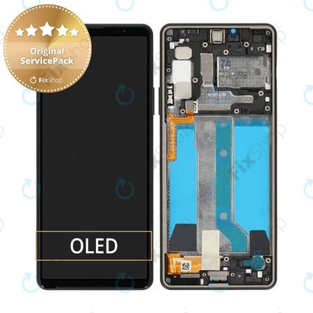 Sony Xperia 10 IV XQCC54 - Écran LCD + Écran tactile + Cadre (Noir) - A5047173A Genuine Service Pack