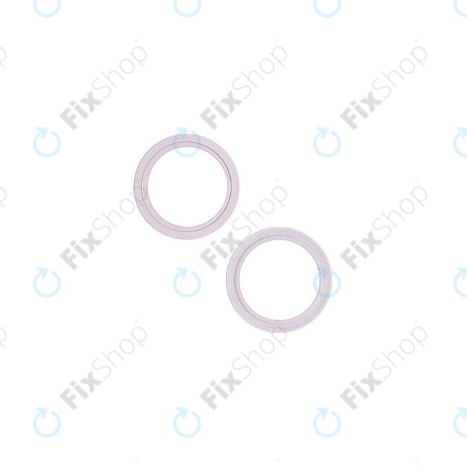 Apple iPhone 13, 13 Mini - Cadre d'objectif de caméra arrière (Rose) - 2pcs