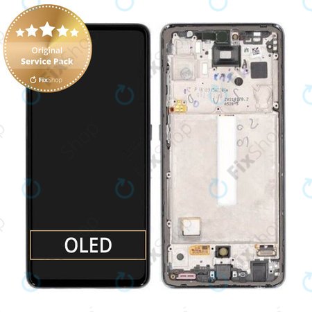 Samsung Galaxy A52s 5G A528B - Écran LCD + Écran tactile + Cadre (Noir génial) - GH82-26861A, GH82-26863A, GH82-26910A, GH82-26909A Genuine Service Pack