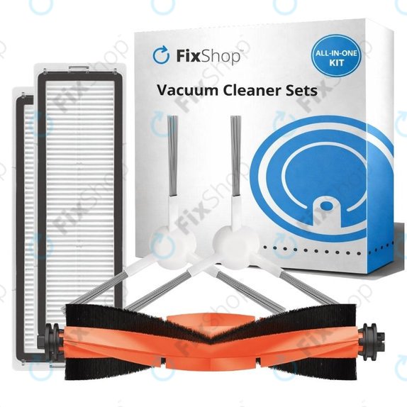 Kit de pièces de rechange pour Xiaomi Robot Vacuum X10 (1x Brosse principale, 2x Filtres, 2x Brosses latérales)