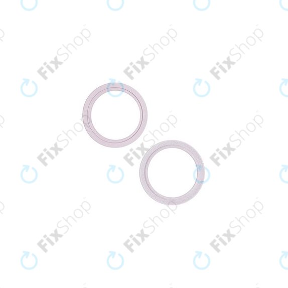 Apple iPhone 13, 13 Mini - Cadre d'objectif de caméra arrière (Rose) - 2pcs