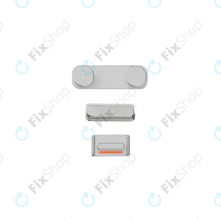 Apple iPhone 5S - Ensemble de boutons latéraux - Alimentation + Volume + Muet (Argent)