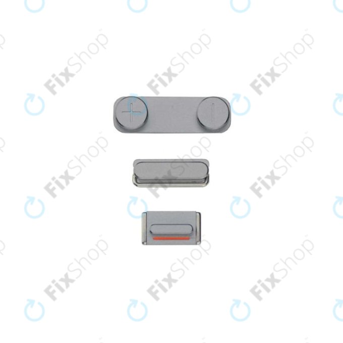 Apple iPhone 5S - Ensemble de boutons latéraux - Alimentation + Volume + Muet (Gris sidéral)