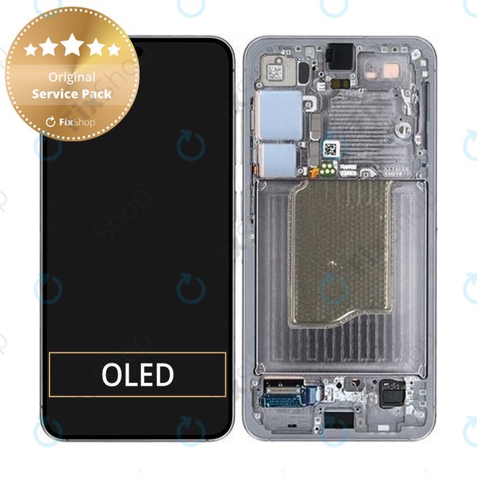 Samsung Galaxy S25 - Écran LCD + Écran tactile + Cadre (Silver Shadow) - GH82-36329A Genuine Service Pack