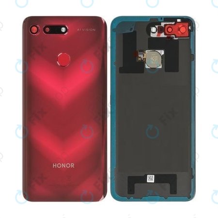 Huawei Honor View 20 - Cache batterie + Capteur d'empreintes digitales (Rouge fantôme) - 02352JKH