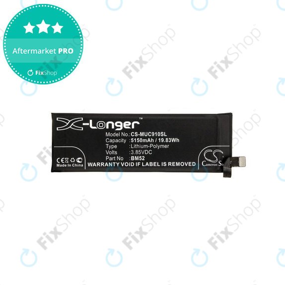 Batterie pour Xiaomi Mi Note 10 M190F4AG, 5150mAh, Li-Pol, 3.85 V, BM52, HQ