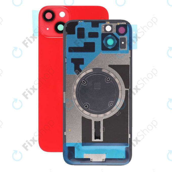 Apple iPhone 14 Plus - Cache batterie + Puce de chargement sans fil + NFC (Rouge)
