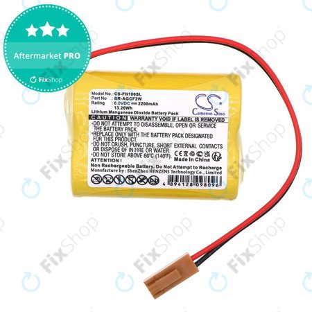 Batterie pour Beta iSV Amplifier, 2200mAh, Li-MnO2, 6V, BR-AGCF2W, HQ