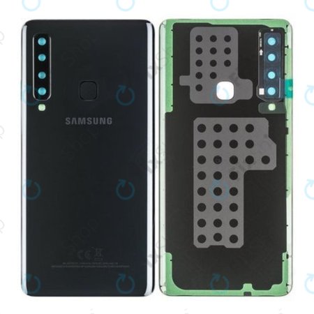 Samsung Galaxy A9 (2018) - Cache batterie + Capteur d'empreintes digitales (Noir) - GH82-18245A, GH82-18239A Genuine Service Pack