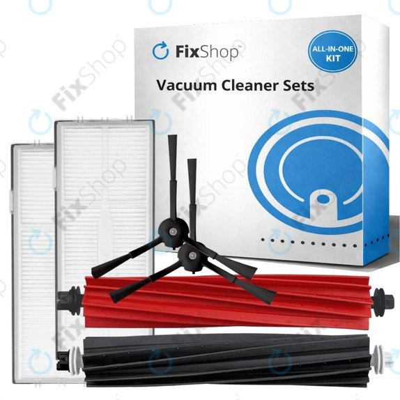 Kit de pièces de rechange pour Xiaomi Roborock S8, S8+, S8 Pro Ultra (1 paire de brosses principales, 2x Filtre, 2x Brosse latérale – noire)