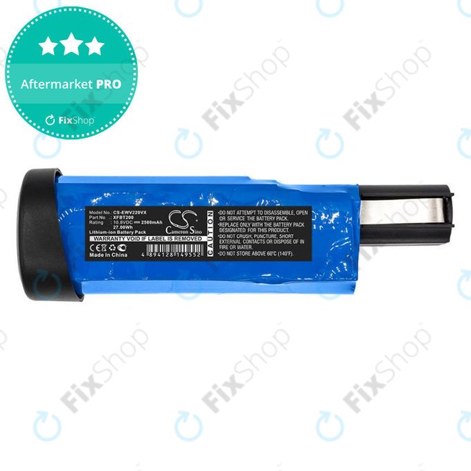 Batterie pour Shark WV200UK, WV200, WV201, WV205, WV220, Ion W1 Cord, 2500mAh, Li-Ion, 10.8V, XFBT200, HQ