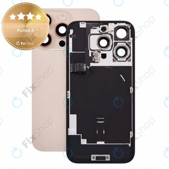 Verre de coque arrière pour iPhone 16 Pro, Desert Titanium, Pulled A