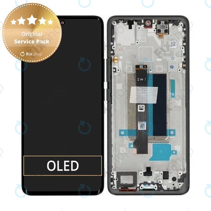 Xiaomi Redmi Note 13 Pro+ 23090RA98C - Écran LCD + Ecran Tactile + Cadre (Midnight Black) - 560002N16U00 Genuine Service Pack