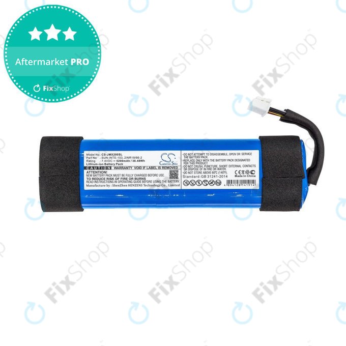 Batterie pour JBL Xtreme 2, 5200mAh, Li-ion, 7.4V, SUN-INTE-103, HQ