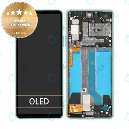 Sony Xperia 10 IV XQCC54 - Écran LCD + Ecran Tactile + Cadre (Menthe) - A5047175A Genuine Service Pack