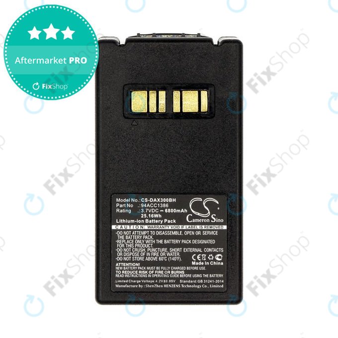 Batterie pour Datalogic Falcon X4, X3, 6800mAh, Li-Ion, 3.7V, 94ACC1386, HQ