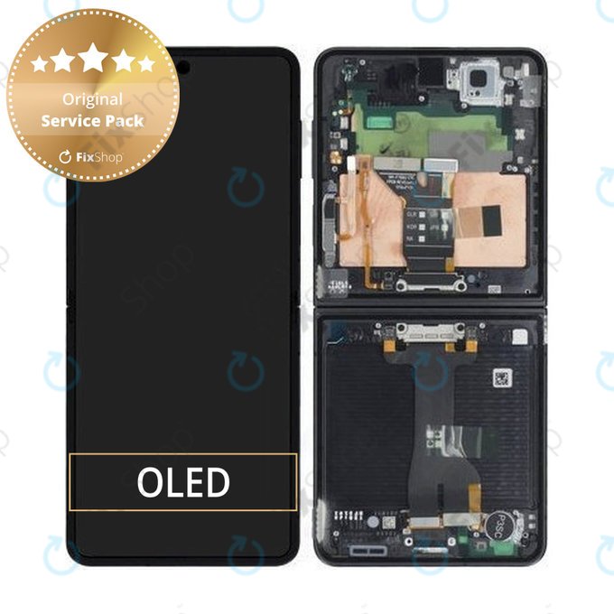 Samsung Galaxy Z Flip 7 F766B - Ecran LCD + Ecran Tactile + Cadre (Jetblack) - GH82-37581C Genuine Service Pack