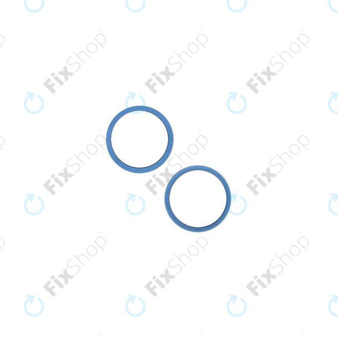 Apple iPhone 14, 14 Plus - Cadre d'objectif de caméra arrière (Bleu) - 2pcs