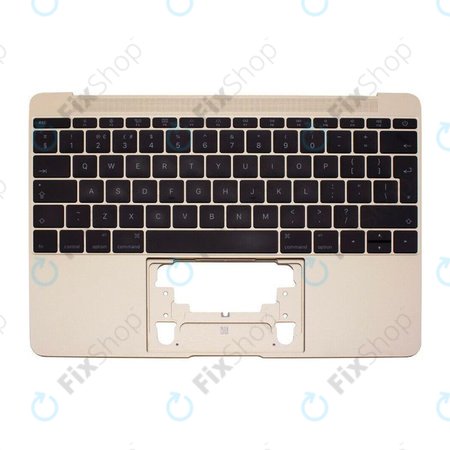 Apple MacBook 12" Retina A1534 (Début 2015 - Mi 2017) - Cadre de clavier supérieur + clavier UK (Or)