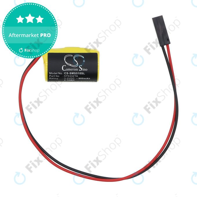 Batterie pour Siemens Simatic S7-300, 400, 900mAh, Li-MnO2, 3V, 575332TA, HQ