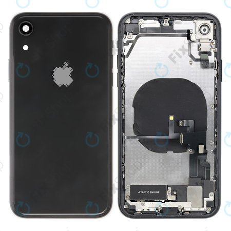 Apple iPhone XR - Petites pièces du boîtier arrière (noir)