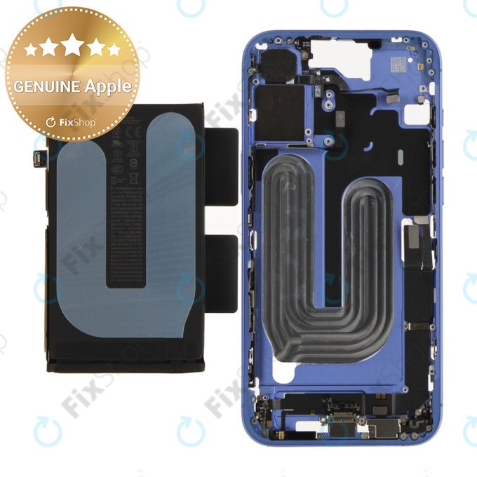 Cadre central avec batterie pour iPhone 16 Plus | Blue | ZD076-00687 | Genuine Apple