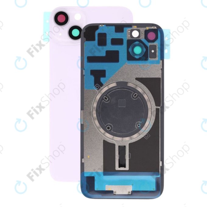 Apple iPhone 14 Plus - Cache batterie + Puce de chargement sans fil + NFC (Violet)