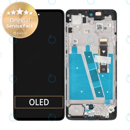 Motorola Moto G72 XT2255 - Écran LCD + Écran Tactile + Cadre (Gris Météorite) - 5D68C21701 Genuine Service Pack