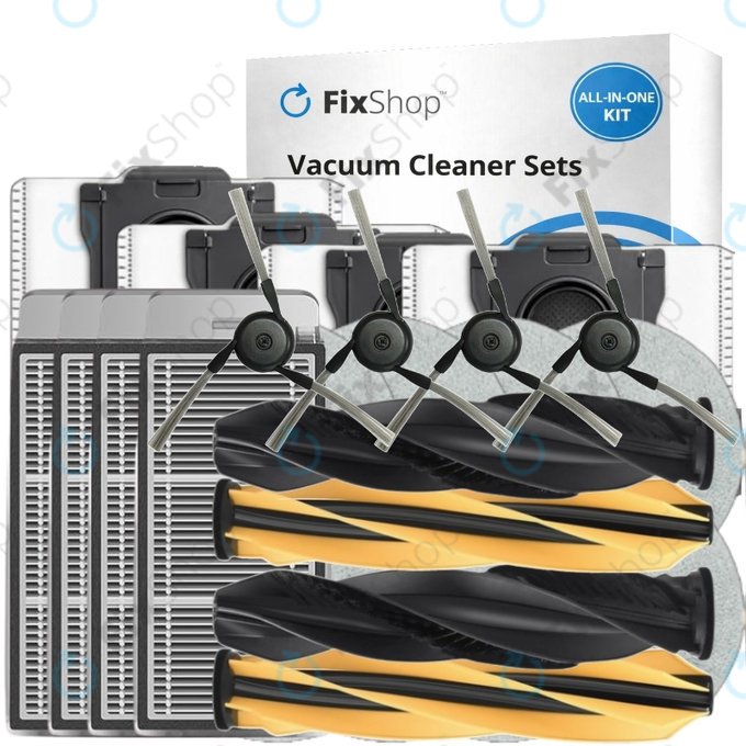 Kit de pièces de rechange pour Dreame X50 Ultra, L50 Ultra, L40s Ultra, L40s Pro Ultra, X50 Master, Mova V50 (2 pairs of Main brushes, 4x Filter, 4x Side brush, 8x Mop cloth, 4x Dust bag)