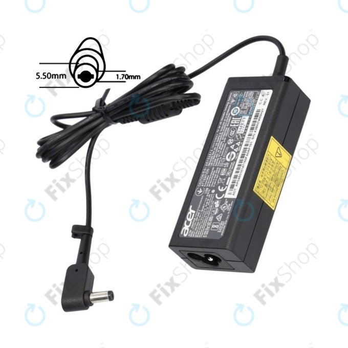 Adaptateur de charge pour Acer, 77011170, 45W, 19V, Noir, Genuine Service Pack