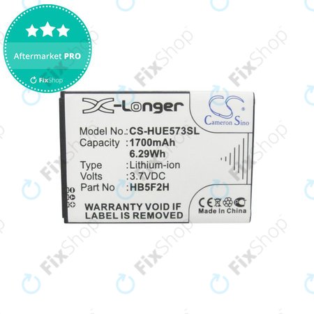 Batterie pour Huawei E5330, 1700mAh, Li-Ion, 3.7V, HB5F2H, HQ