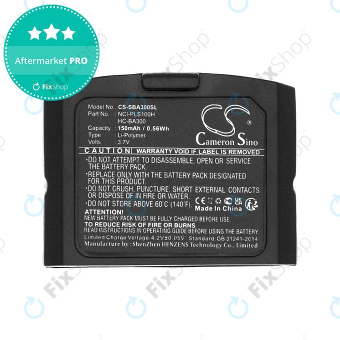 Batterie pour Sennheiser IS 410, IS 4200, RR 4200, SET 830, SET 840, 150mAh, Li-Pol, 3.7V, HC-BA300, HQ