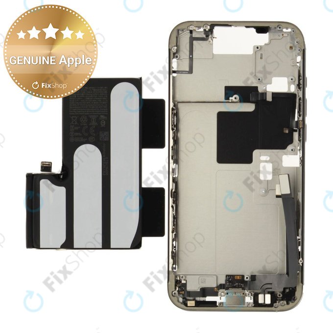 Cadre central avec batterie pour iPhone 16 Pro Max | White Titanium | ZD076-00694 | Genuine Apple