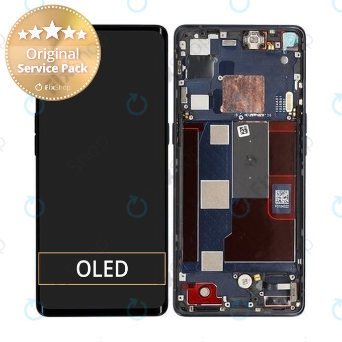 Oppo Find X2 Neo - Écran LCD + Écran Tactile + Cadre (Noir Clair de Lune) - 4904017 Genuine Service Pack