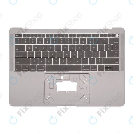 Apple MacBook Air 13" A1932 (2018 - 2019) - Cadre de clavier supérieur + clavier US (gris sidéral)