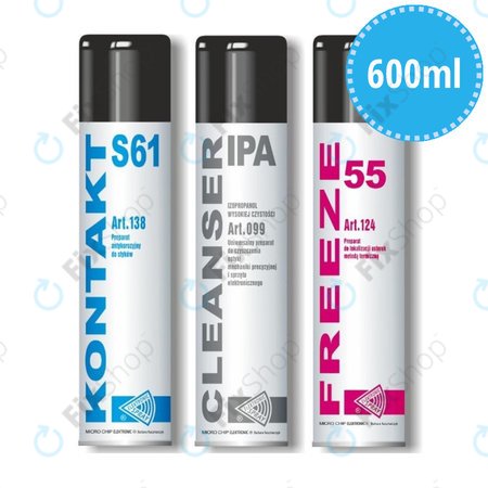 Micro Chip Elektronic - Kit de sprays - 3x600ml