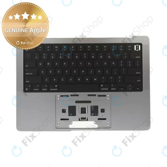 Cadre supérieur clavier pour MacBook Pro 14", A2442 (2021), A2779 (2023), avec clavier US et batterie, Space Gray, 661-32210, Genuine Apple