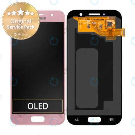 Samsung Galaxy A5 A520F (2017) - Ecran LCD + Ecran Tactile (Peach Cloud) - GH97-19733D, GH97-20135D Genuine Service Pack