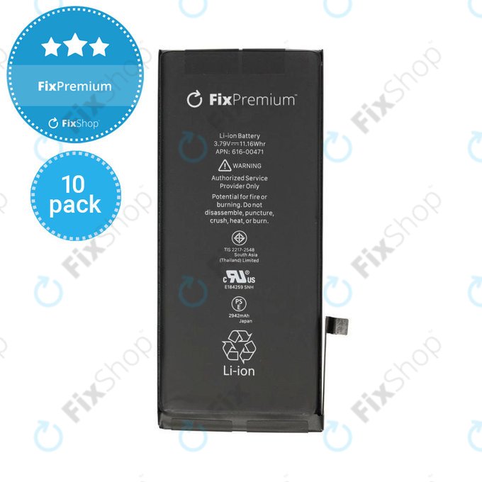 Apple iPhone XR - Batterie 2942mAh FixPremium (10 Pack)