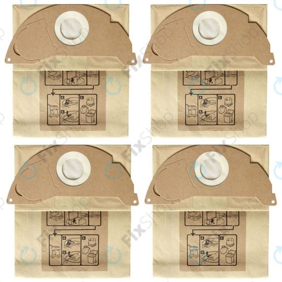 Sac à poussière, 4 pièces pour Kärcher SE 5.100, SE 6.100