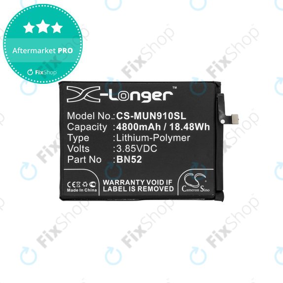 Xiaomi Redmi Note 9 Pro - Batterie BN52 4800mAh HQ