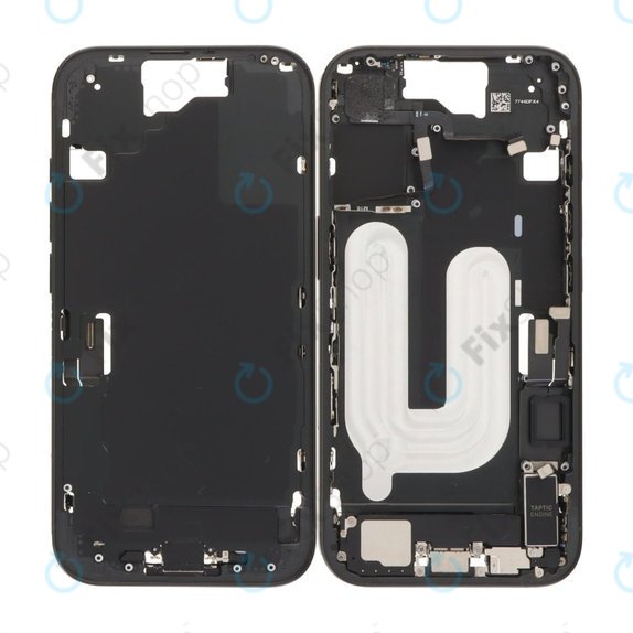 Apple iPhone 16 - Cadre central + Boutons d’Alimentation, de Volume et d’Appareil Photo (Black)