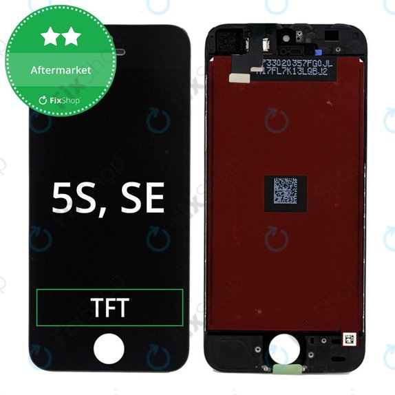 Écran pour iPhone 5S, SE, Black, Tactile avec cadre