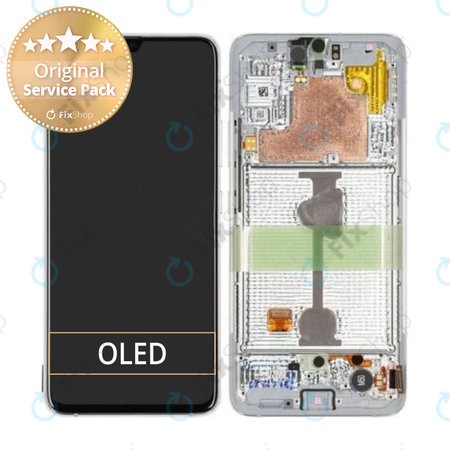 Samsung Galaxy A90 A908F - Écran LCD + Ecran Tactile + Cadre (Blanc) - GH82-21092B Genuine Service Pack