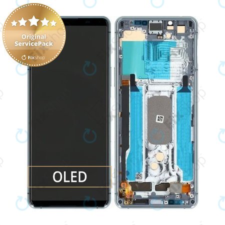 Sony Xperia 5 II - Écran LCD + Ecran Tactile + Cadre (Gris) - A5024933A Genuine Service Pack